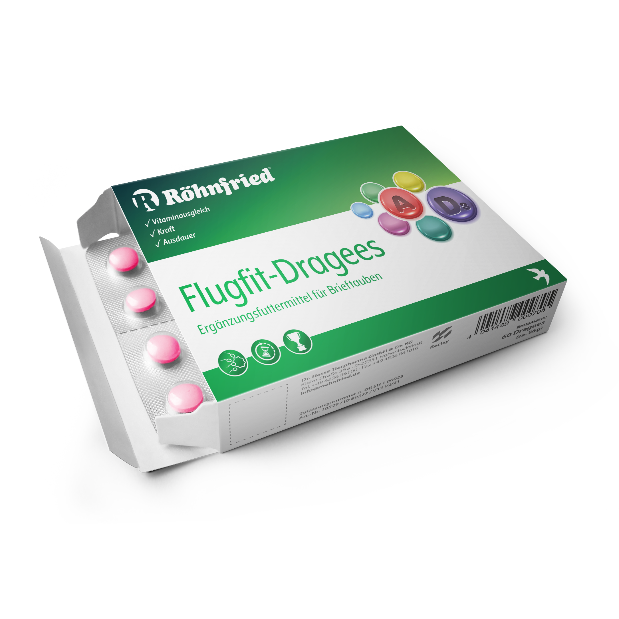 10529-Flugfit-Dragees_60St._Schachtel_RF_V15_09_23_OL ROHNFRIED FLUGFIT TABS - Image 1