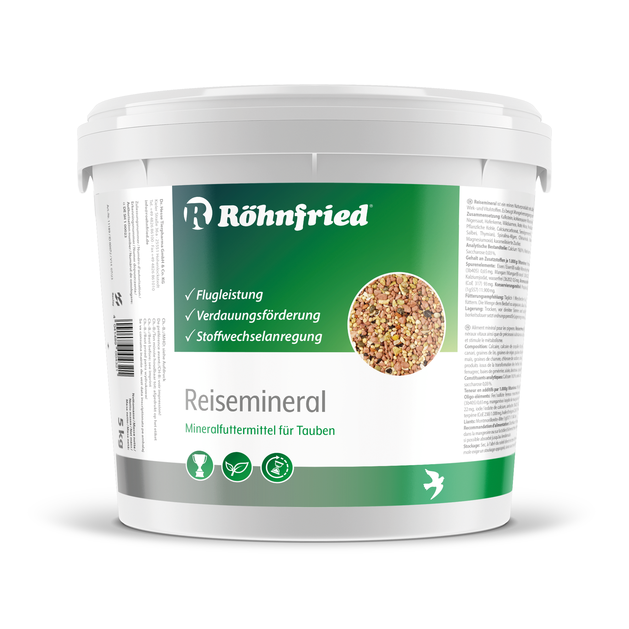 11189_Reisemineral_5kg_Eimer_RF_V14_07_23 ROHNFRIED REISMINERAL 5KG - Image 1