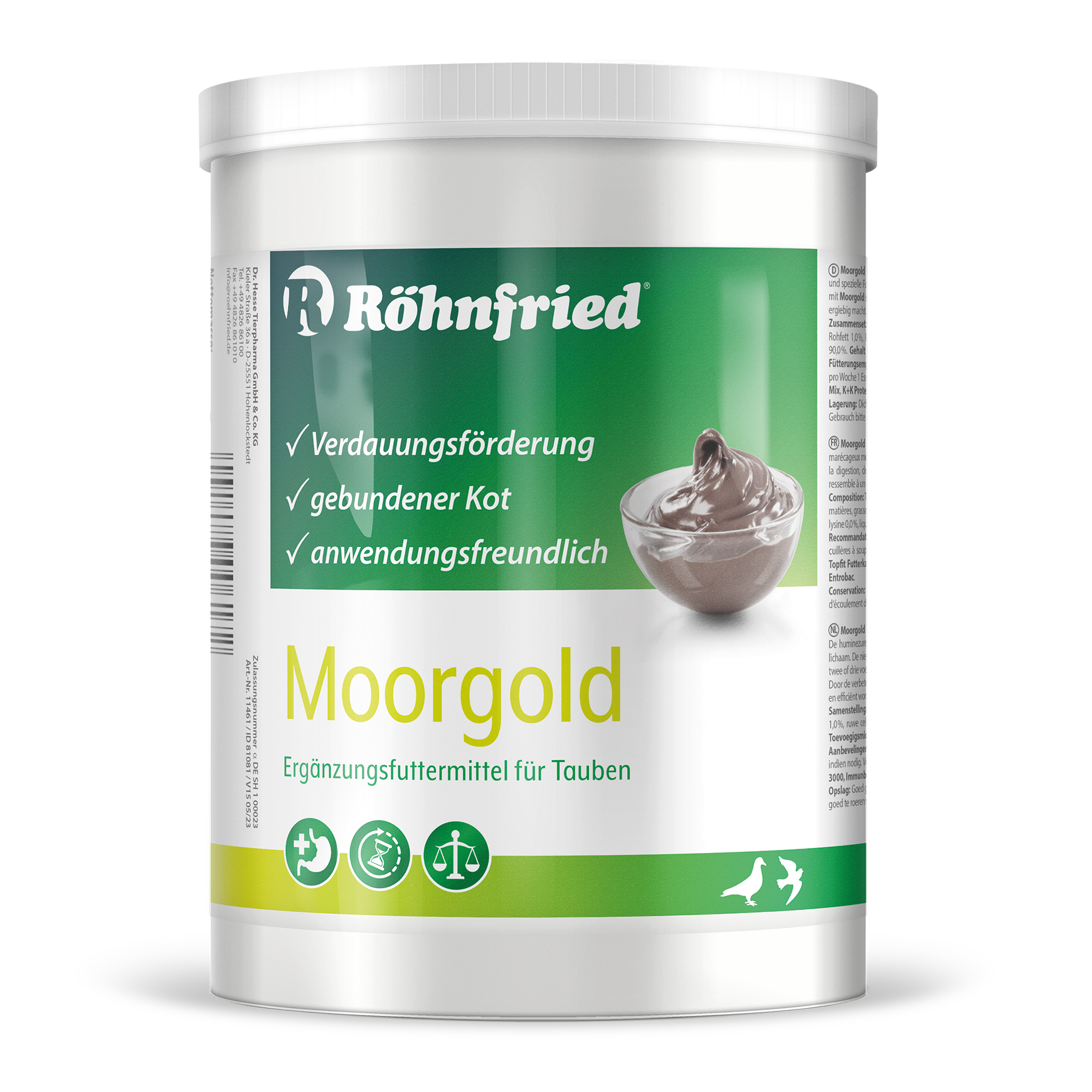 11461_Moorgold_1000g_Dose_RF_V15_03_23 ROHNFRIED MOORGOLD 1KG - Image 1