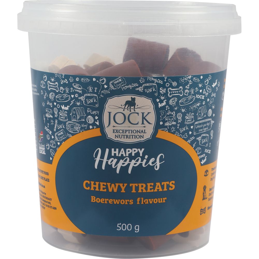 1097431_59e7.jpg JOCK HH CHEWY TREATS BOEREWORS 500G - Image 1