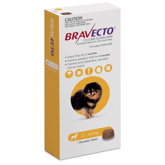braveto-yellow.jpg BRAVECTO CHEW (2-4.5KG) - Image 1
