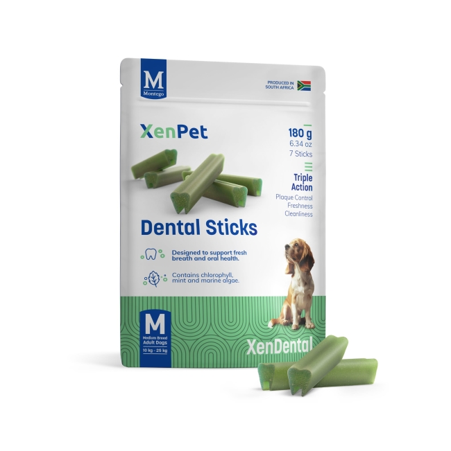 medium.jpg MONTEGO XENPET DENTAL STICKS 180G (MED) - Image 1