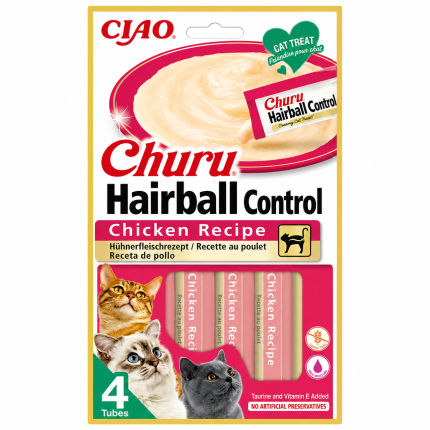 CHURU CAT 4X14G (HAIRBALL CONTROL- CHIC)