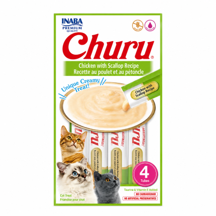 CHURU CAT 4X14G (CHICKEN & SCALLOP)