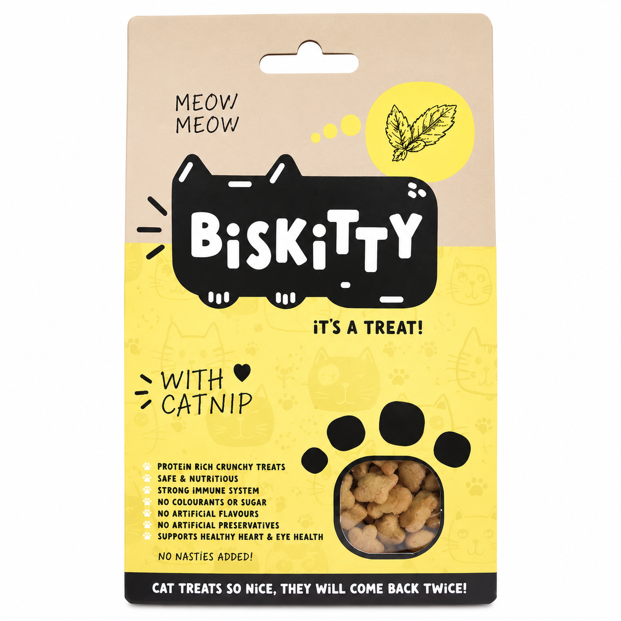 92888011-3729-4161-8a7d-dba1b2f5e8fb.png BISKITTY CAT TREATS (CATNIP) 200G - Image 1