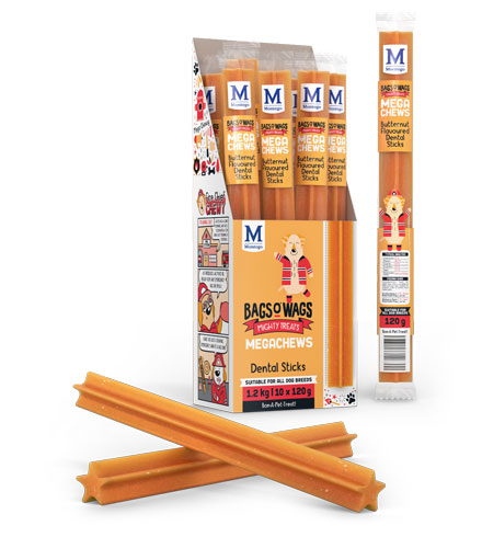 bow-megachews-product-individual-butternut.jpg BAGS O`WAGS MEGACHEW DENTAL STICK 10PC - Image 1