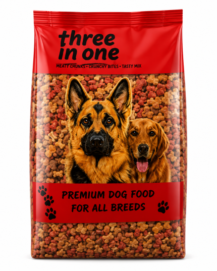 THREE IN ONE DOG FOOD (RED) 25KG