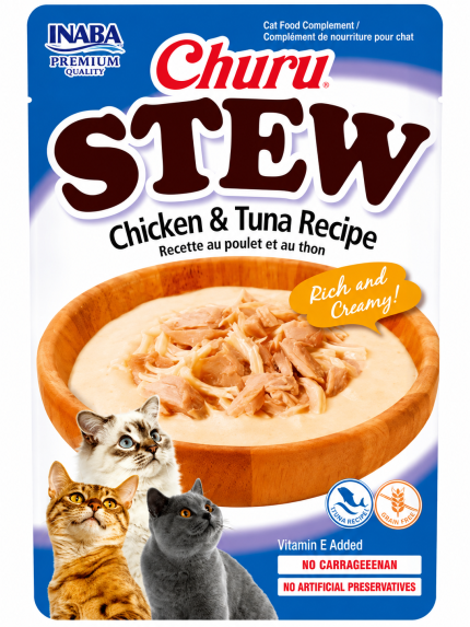 CHURU STEW CHICKEN/TUNA POUCH 40G