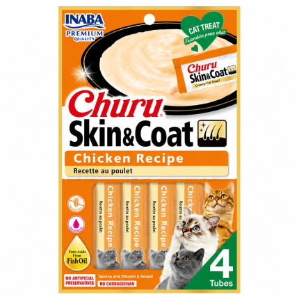 CHURU CAT 4X14G (SKIN & COAT- CHICKEN)