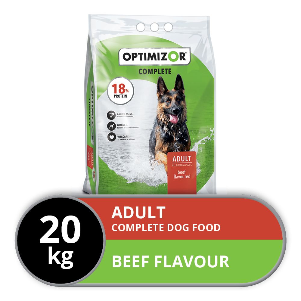 optimizor_complete_20kg.jpg OPTIMIZOR COMPLETE ADULT 20KG (BEEF) - Image 1