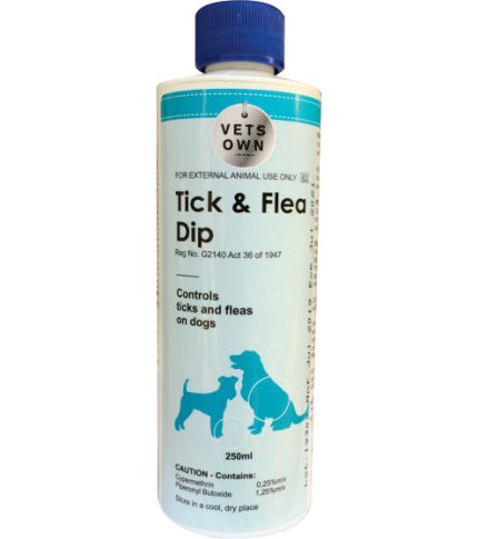 VETS OWN TICK & FLEA DIP 250ML