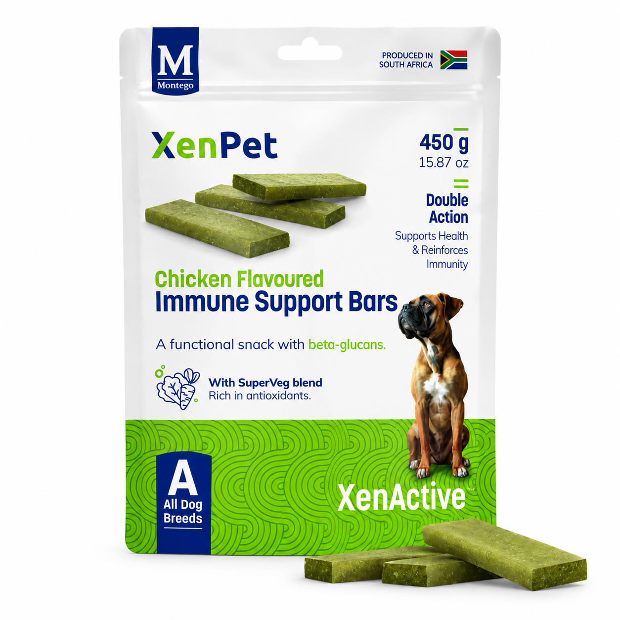 2ee8b685-7476-4e8f-9aa6-f4c162426362.png MONTEGO XENPET IMMUNE SUPPORT BARS 450G - Image 1