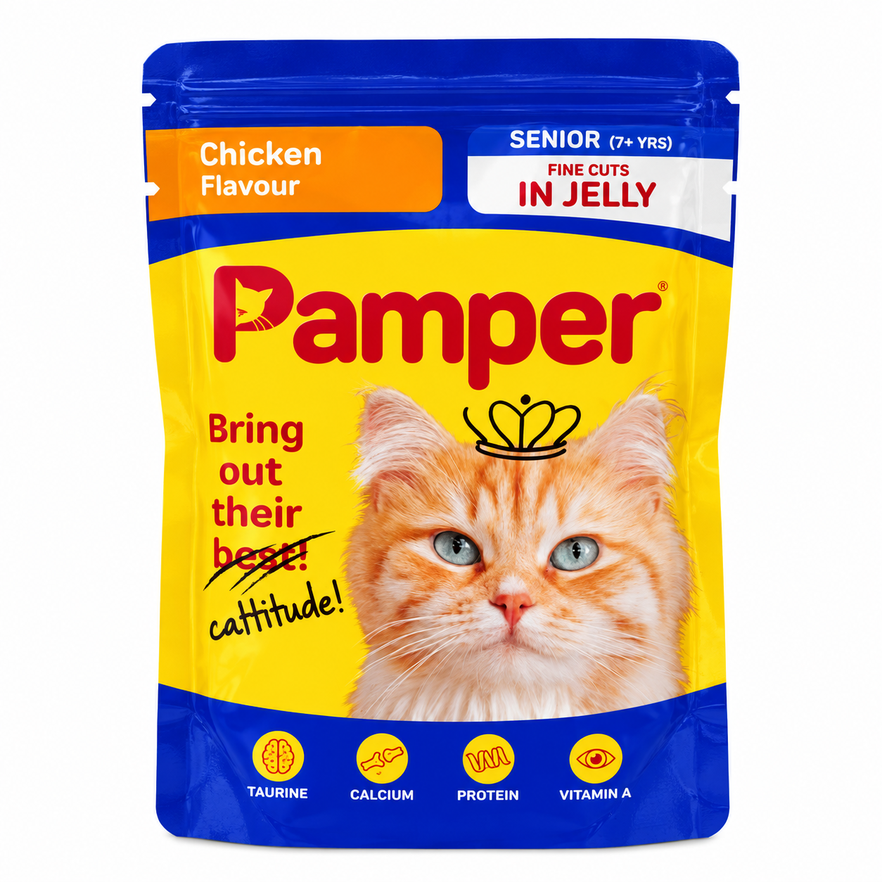 41aace18-6d52-4970-bc3c-b3b8cff50e22.png PAMPER SENIOR (CHICKEN) 85G - Image 1