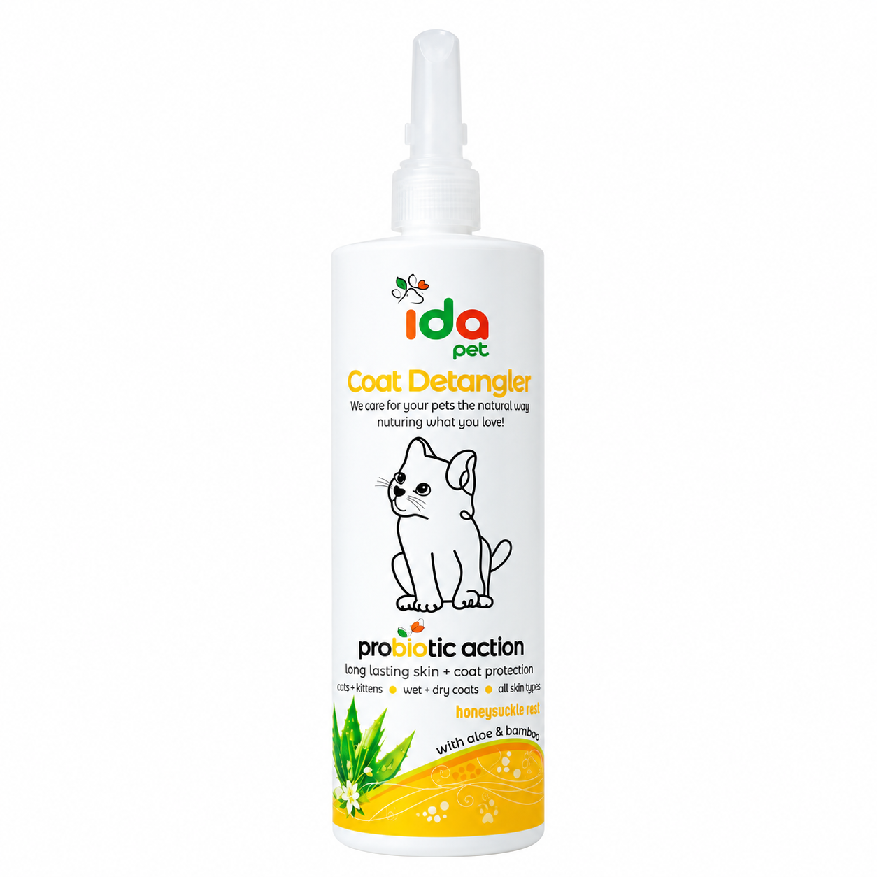 4429022d-7aa1-4041-9ee8-01f515597e34.png IDA COAT DETANGLER HONEYSUCKLE CAT 500ML - Image 1