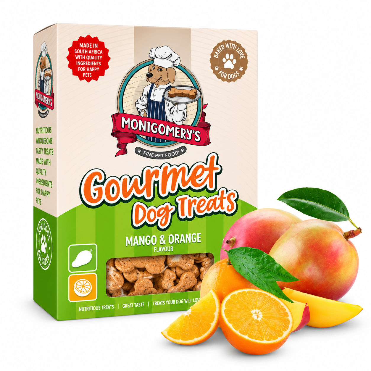 55ae81c1-a514-4fd7-9d48-97b29d63e9a3.png MONTGOMERY DOG BISCUITS MANGO & ORANGE - Image 1