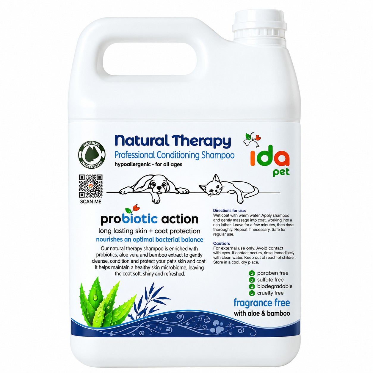 5dda50de-4a61-4052-be0a-a3f188e1082e.png IDA CONDITIONING SHAMPOO NATURAL THERAPY 5L HYPO-ALLERGENIC - Image 1