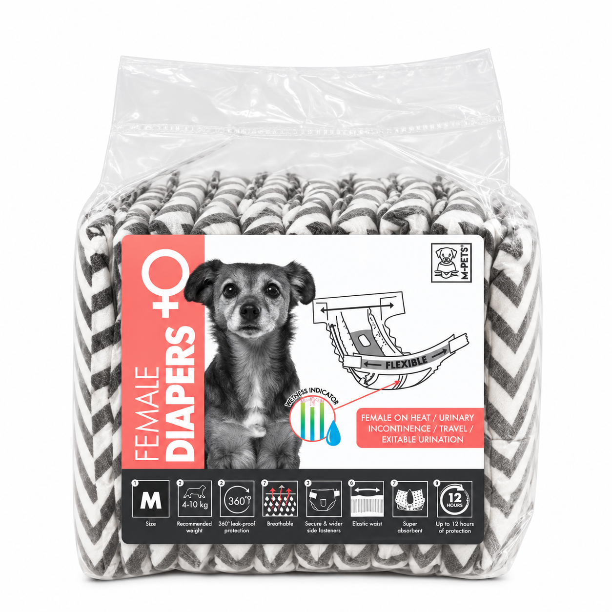 6cb1e585-2876-47a8-a660-c96bd6756f09.png MPETS DIAPERS FEMALE DOG- M (10`S) - Image 1