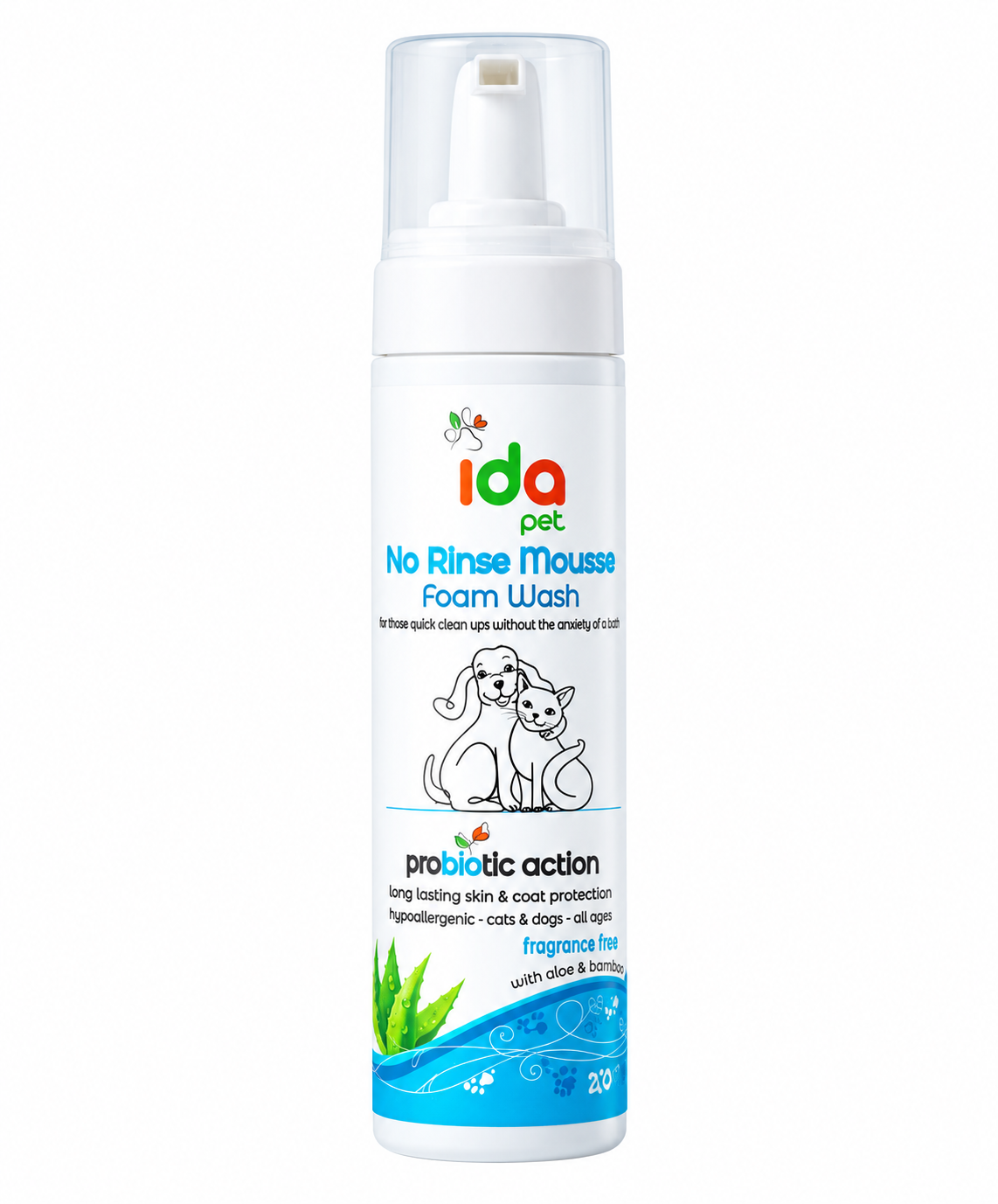 82ea68f6-1f83-485e-84b9-786c6f26abe8.png IDA NO RINSE MOUSSE FRAGANCE 200ML - Image 1