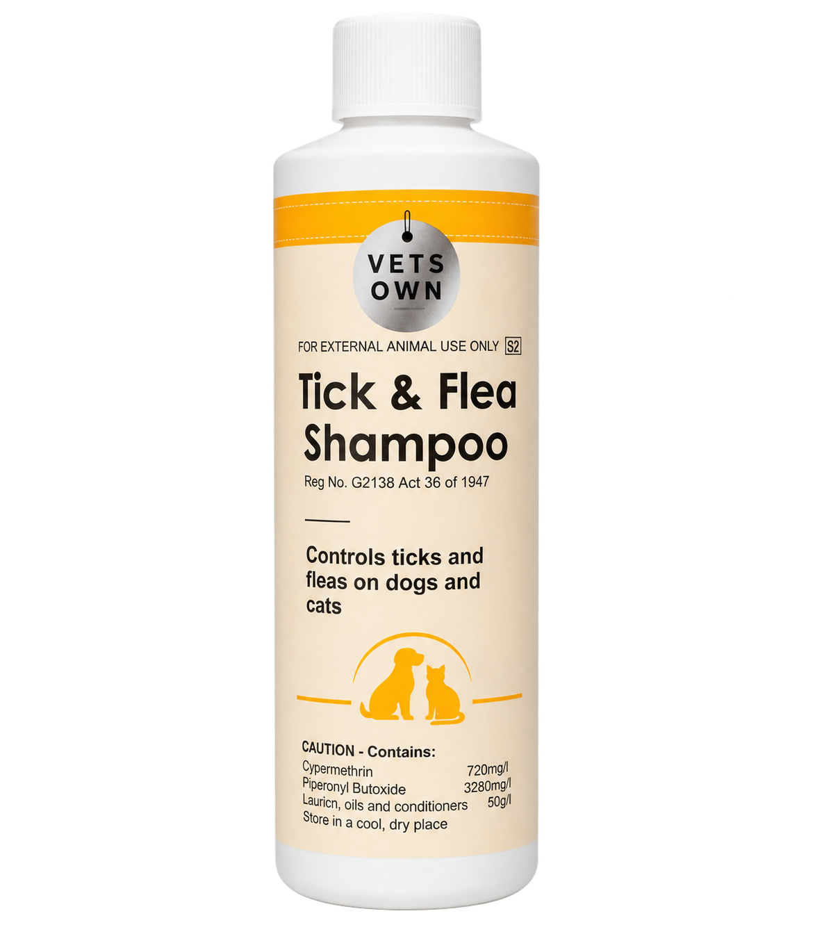 9a0d7436-6e8b-4534-88ed-ab69ab77d6a5.png VETS OWN TICK & FLEA SHAMPOO 250ML - Image 1