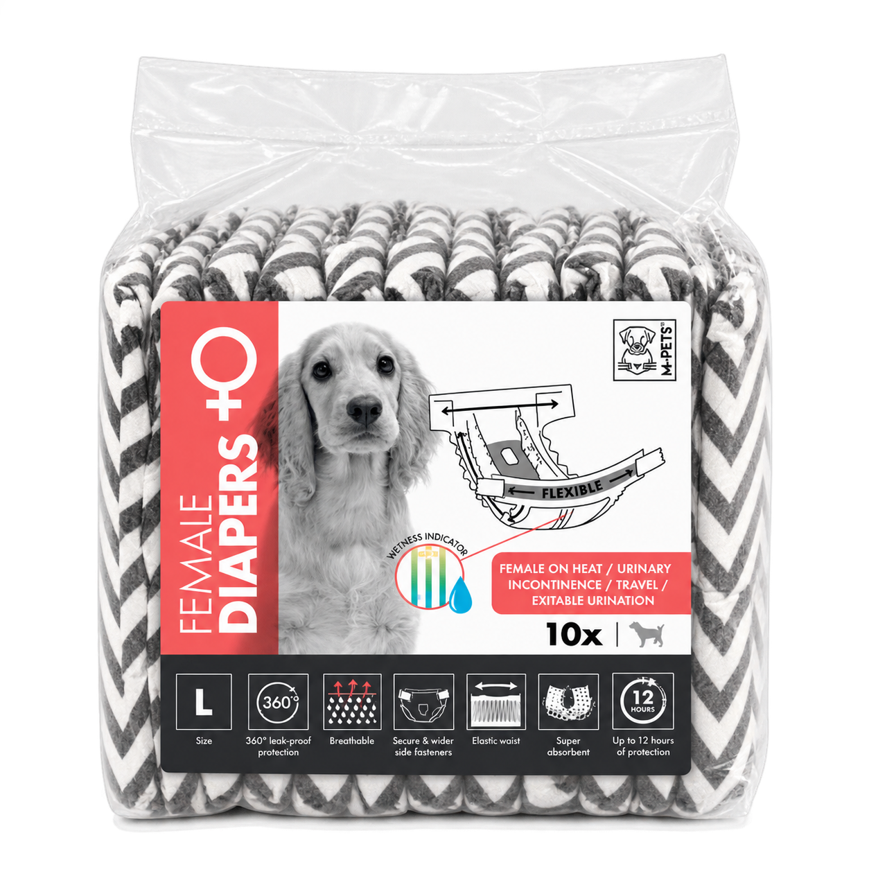 afa6fa53-d715-4277-882c-c8cc1489e929.png MPETS DIAPERS FEMALE DOG- L (10PC) - Image 1
