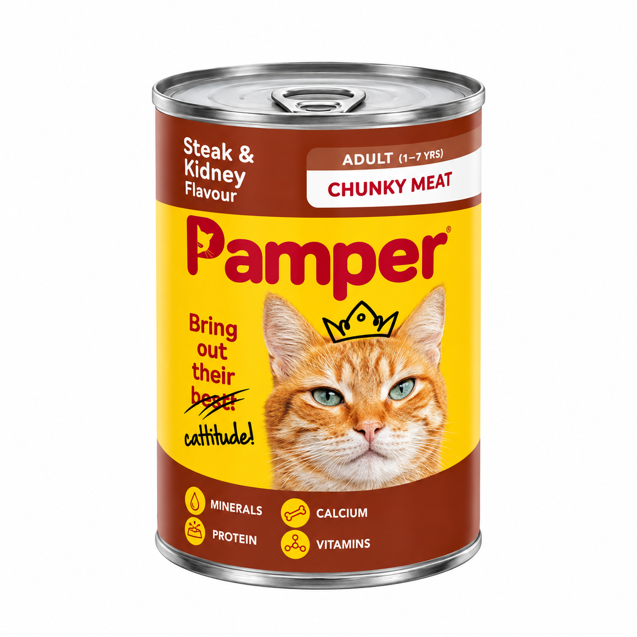 b0a7995b-5a1d-4763-bbde-478ced750c27.png PAMPER STEAK & KIDNEY CM TIN 400G - Image 1