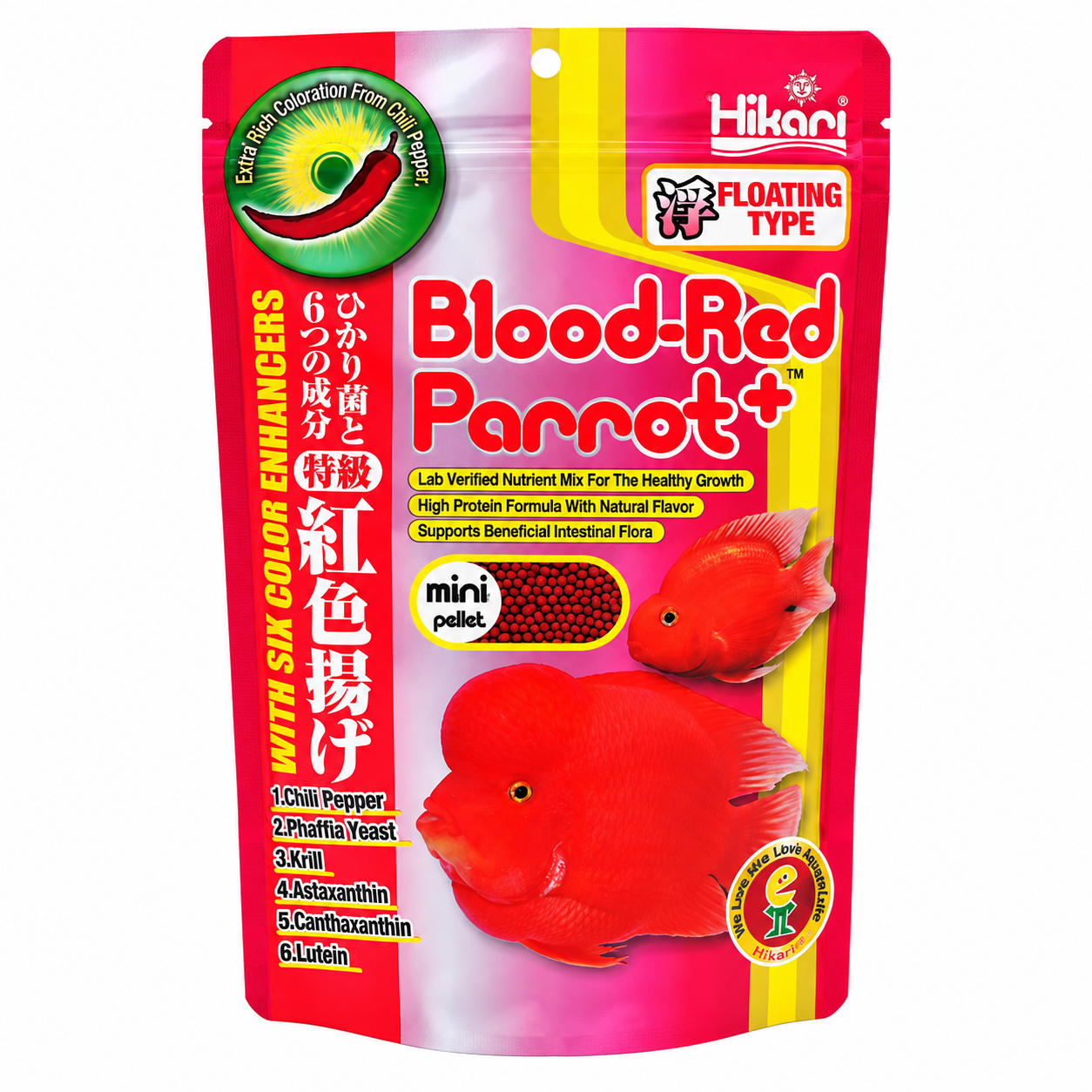 b71bc1f4-3a91-4804-8b81-92743bad46e3.png HIKARI BLOOD RED PARROT MINI 333G - Image 1