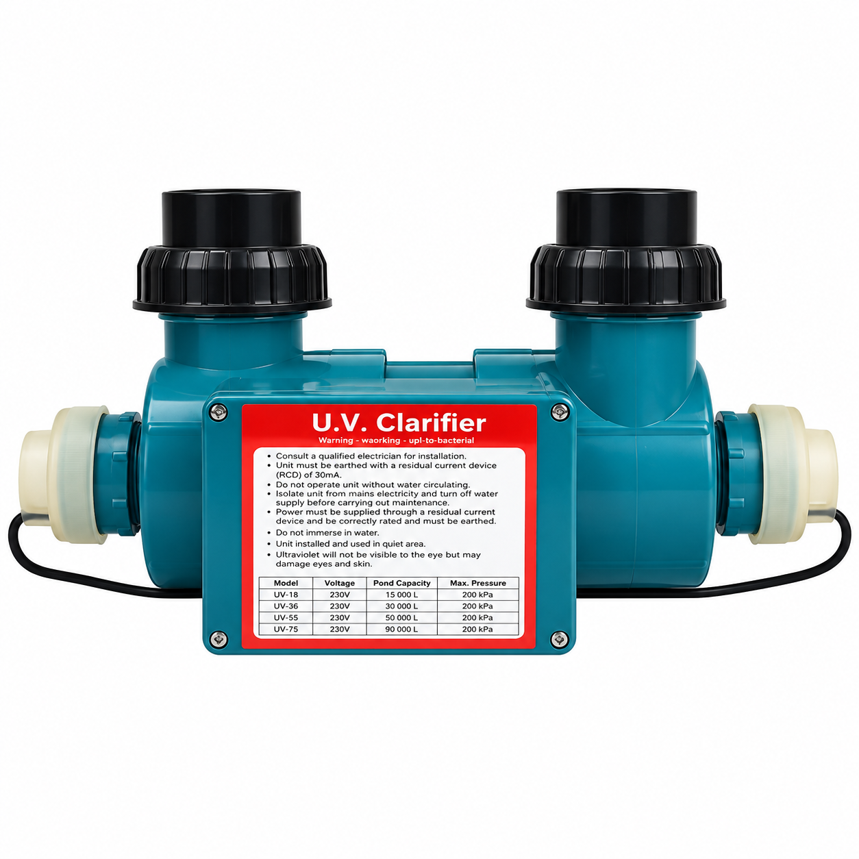 bcaf69cc-a254-4066-87ba-8f4ac3a67eae.png ULTRA ZAP 8W UV POND CLARIFIER 6000L - Image 1